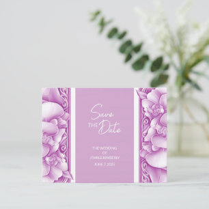 Tarjeta postal de anuncio de boda de orquídeas orn