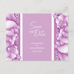 Tarjeta postal de anuncio de boda de orquídeas orn