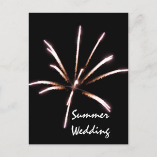 Tarjeta postal de anuncio de boda de verano con fu
