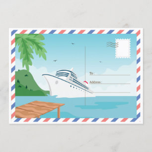 Tarjeta Postal de Anuncio de Boda desde Crucero