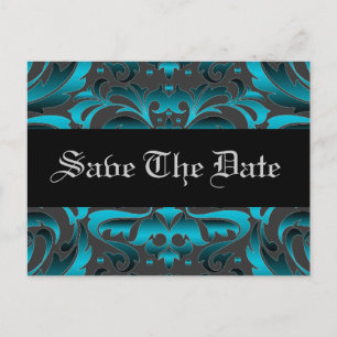 Tarjeta Postal de Anuncio de Boda Elegante con Dam