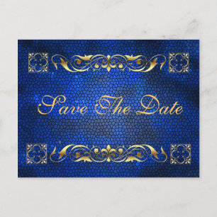 Tarjeta Postal de Anuncio de Boda Emperador Azul