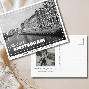 Tarjeta Postal de Anuncio de Boda en Ámsterdam