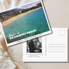 Tarjeta postal de anuncio de boda en Ka'anapali Be