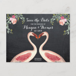 Tarjeta postal de anuncio de boda estilo pizarra c