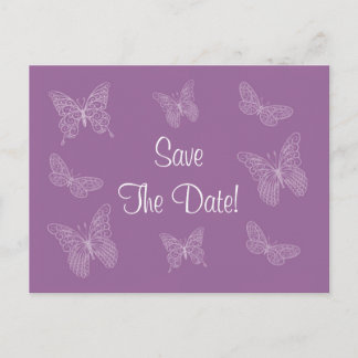 Tarjeta Postal de Anuncio de Boda Mariposa de Fili