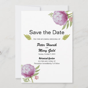 Tarjeta postal de anuncio de boda para guardar la 