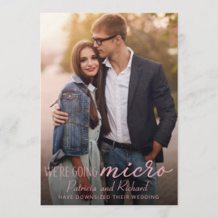 Tarjeta postal de anuncio de boda reducida Foto li