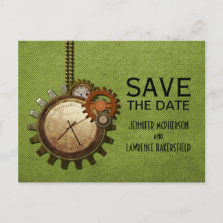 Tarjeta Postal de Anuncio de Boda Reloj Vintage Ve