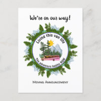 Tarjeta postal de anuncio de camping de vida en fu