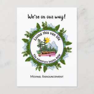 Tarjeta postal de anuncio de camping de vida en fu