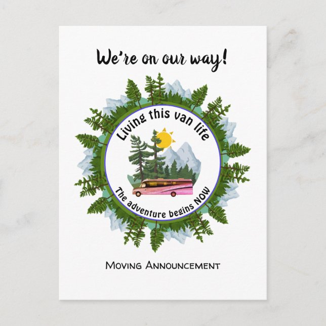 Tarjeta postal de anuncio de camping de vida en fu (Anverso)