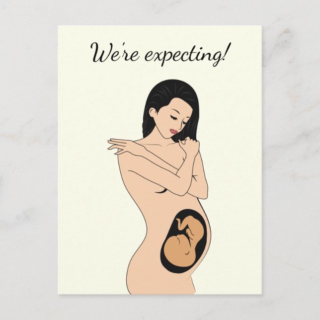 Tarjeta postal de anuncio de embarazo (Anverso)