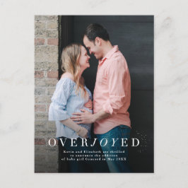 Tarjeta postal de anuncio de embarazo de vacacione