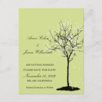 Tarjeta postal de anuncio de fecha de árbol de arc