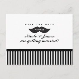 Tarjeta postal de anuncio de fecha de Bigote Negro