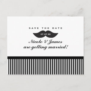 Tarjeta postal de anuncio de fecha de Bigote Negro