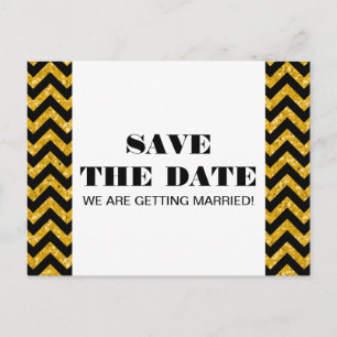 Tarjeta postal de anuncio de fecha de boda con bri