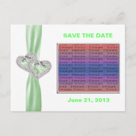 Tarjeta Postal de Anuncio de Fecha de Boda con Cor