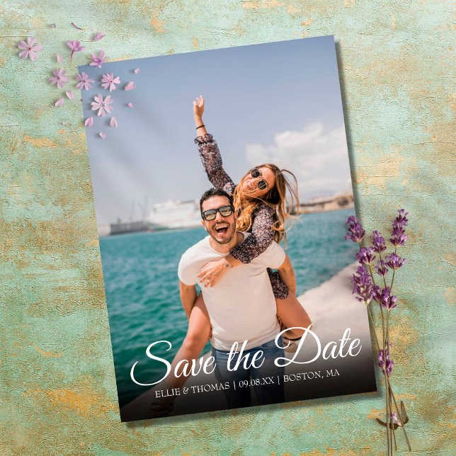 Tarjeta Postal de Anuncio de Fecha de Boda con Esc (Subido por el creador)