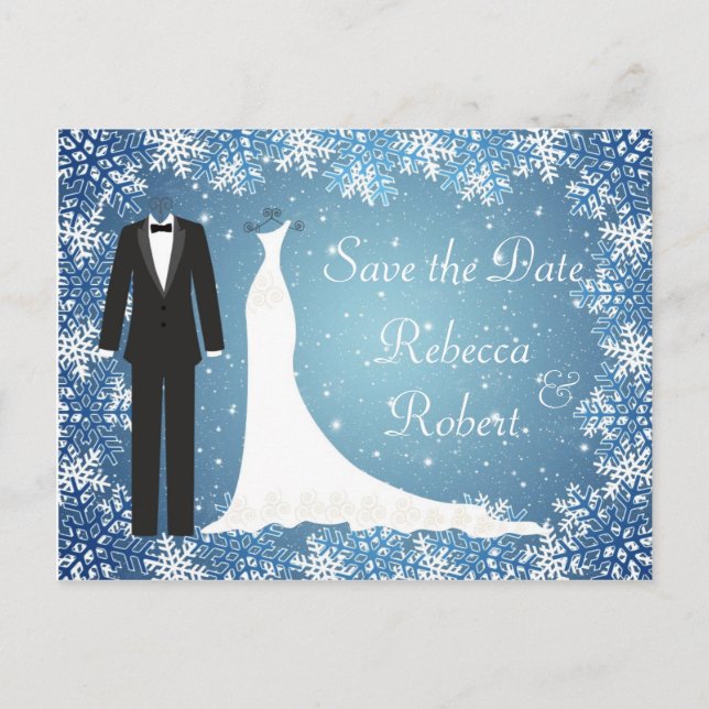 Tarjeta postal de anuncio de fecha de boda con esm (Anverso)