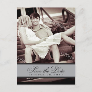 Tarjeta Postal de Anuncio de Fecha de Boda con Fot