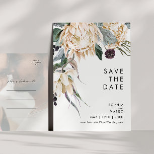 Tarjeta Postal de Anuncio de Fecha de Boda con Fot