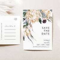 Tarjeta Postal de Anuncio de Fecha de Boda con Mot
