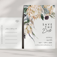 Tarjeta Postal de Anuncio de Fecha de Boda con Mot