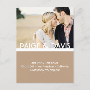 Tarjeta Postal de Anuncio de Fecha de Boda 'SENCIL