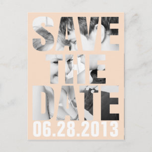 Tarjeta postal de anuncio de fecha de CUTOUT SAVE 