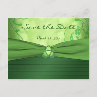 Tarjeta postal de anuncio de fecha de Emerald Celt