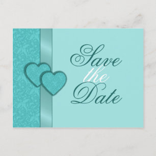 Tarjeta postal de anuncio de fecha de Lacy Damask