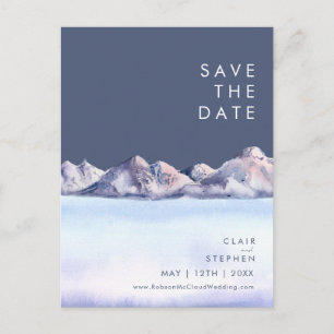 Tarjeta Postal de Anuncio de Fecha de Montaña Inve