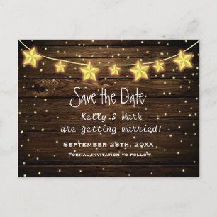 Tarjeta Postal de Anuncio de Fecha de Rustic Count