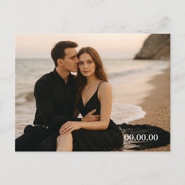 Tarjeta postal de anuncio de fecha de salvación co (Anverso)