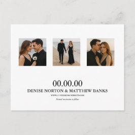 Tarjeta postal de anuncio de fecha de salvado con 