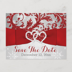 Tarjeta Postal de Anuncio de Fecha de "Winter Wond