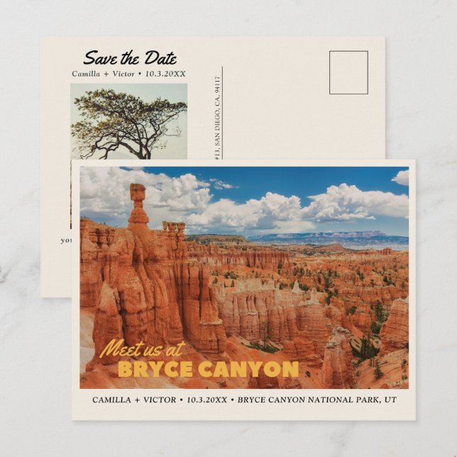Tarjeta postal de anuncio de fecha para Parque Nac (Anverso / Reverso)