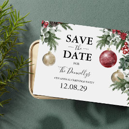 Tarjeta Postal de Anuncio de Fiesta de Navidad Ele