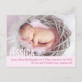 Tarjeta postal de anuncio de foto de niña moderna