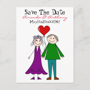 Tarjeta postal de anuncio de futuros novios adorab