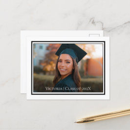 Tarjeta Postal de Anuncio de Graduación Minimalist