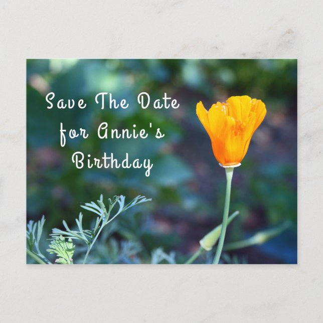 Tarjeta Postal de Anuncio de Guardar la Fecha (Anverso)