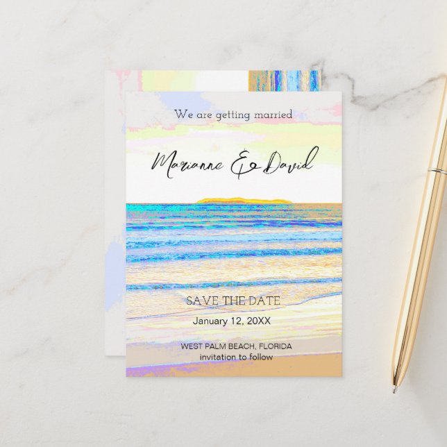 Tarjeta postal de anuncio de guardar la fecha del  (Anverso/Reverso In Situ)