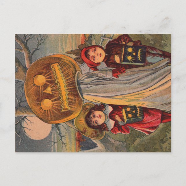 Tarjeta postal de anuncio de Halloween infantil vi (Anverso)