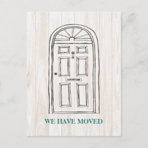 Tarjeta Postal de Anuncio de Movimiento de Puerta