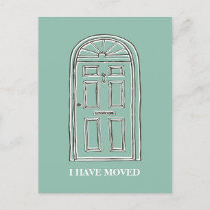 Tarjeta Postal de Anuncio de Movimiento de Puerta