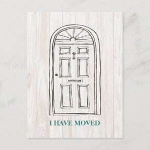 Tarjeta Postal de Anuncio de Movimiento de Puerta