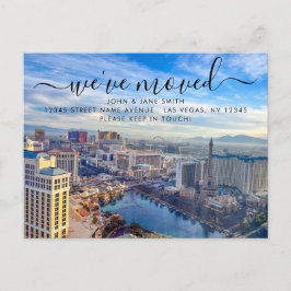 Tarjeta postal de anuncio de mudanza a Las Vegas